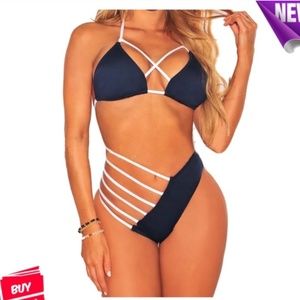 Halter Ladder Cut Out Bikini Set- BOUTIQUE